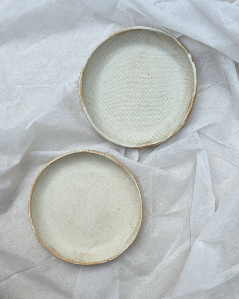 Dessert Plates - Rustic White