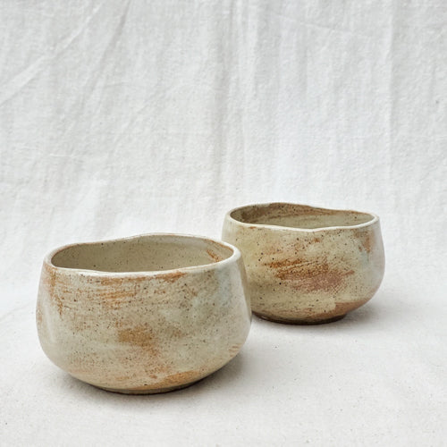 Small Serve Bowl - Rustic White Gloss