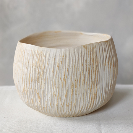 Popcorn Bowl - Rustic White