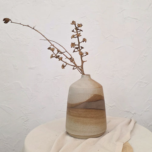 Dark Rustic Vase 11 - 8.5"
