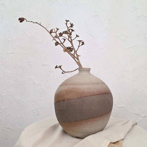 Dark Rustic Large Vase - 9"