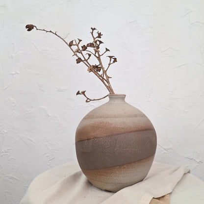 Dark Rustic Large Vase - 9"