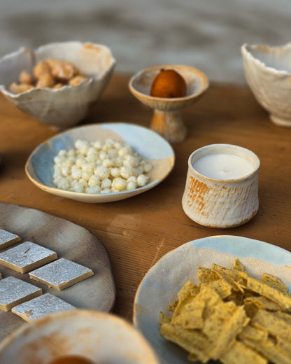 Rustic White Candles - Vanilla Patchouli