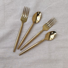 Load image into Gallery viewer, Spoon &amp; Fork - Gold finish
