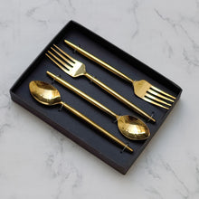 Load image into Gallery viewer, Spoon &amp; Fork - Gold finish
