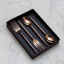 Load image into Gallery viewer, Spoon &amp; Fork Set - Rose Gold finish
