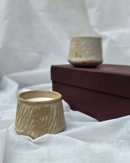 Rustic White Candles - Vanilla Patchouli