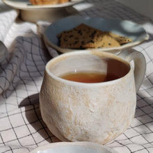 Load image into Gallery viewer, Textured tea cups - rustic white
